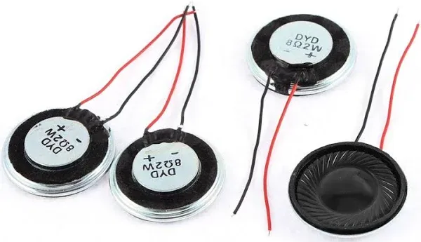 A15080600Ux027<wbr/>5 Metal Shell round Internal Magnet Speaker 2W 8 Ohm (Pack of 4)