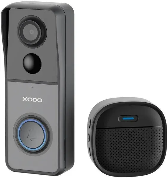 XODO VD2 Wireless Video Doorbell with Chime, 3MP 2K FHD WiFi Camera, Alexa & Google Assistant Compatible, PIR Motion Detection, Night Vision, 2-Way Audio, IP65 Waterproof, SD/Cloud Storage