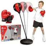 Punching Bag for Kids, Boxing Bag Toy with Boxing Gloves &amp; Adjustable Stand, 