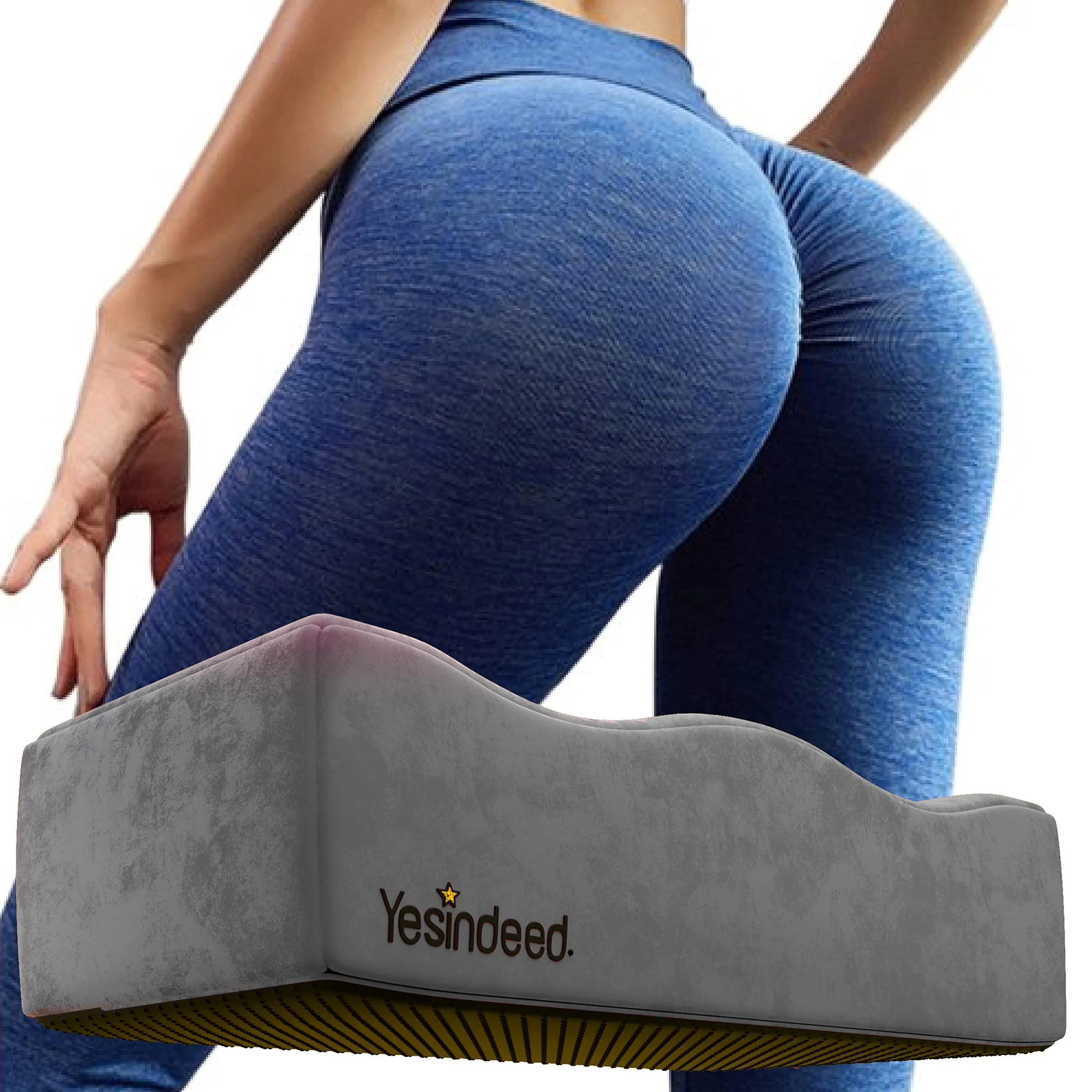 YESINDEED Brazilian Butt Lift Pillow + Back Support Cushion – Dr. Approved BBL Foam Pillow with Carrying Bag for Post Surgery Recovery – Comfortable and Firm Cushions Set