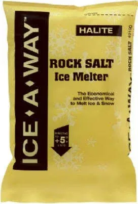 Ice-A-Way Rock Salt 50lb Bag