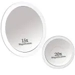 MIRRORVANA 20X & 15x Magnifying Mirror Set Combo with 3 Suction Cups E