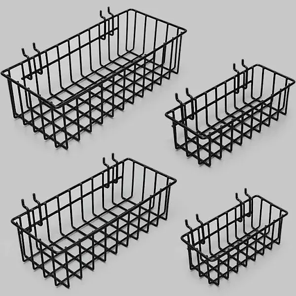 Daanxw Heavy Duty Pegboard Baskets of 1/4 inch,1/4 inch Pegboard Accessories ...