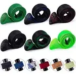 Koogel 6 Set Fishing Rod Cover, 6 Pcs Fishing Rod Sleeve 6 Pcs Fishing Rod Belts ...