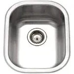 Houzer Club Undermount Single Bowl Bar/Prep Sink Stainless Steel, CS-1407-1