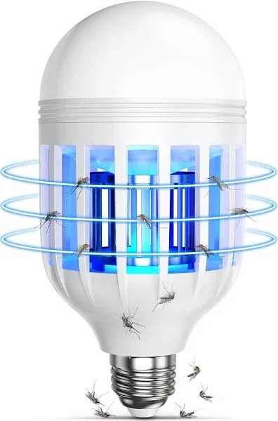 Bug Zapper Light Bulb, 2 in 1 Mosquitoes Killer Lamp Led Electronic Insect &amp; ...