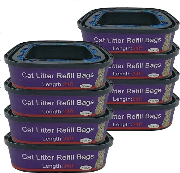 12 Pack Cat Litter Refill Bags Cartridge Compatible with Genie Cat Litter Sta...