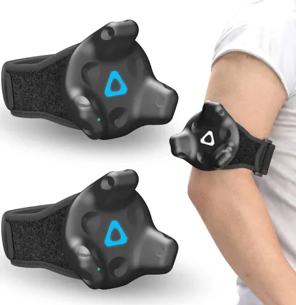 Skywin VR Tracker Straps for HTC Vive System Tracker Puck (2 Pack) - Adjustable Straps for Hand Foot Object and Full-Body Tracking in Virtual Reality