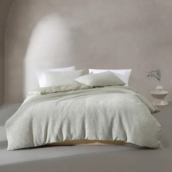 Calvin Klein Microwaffle Melange 3 Piece Duvet Cover Set