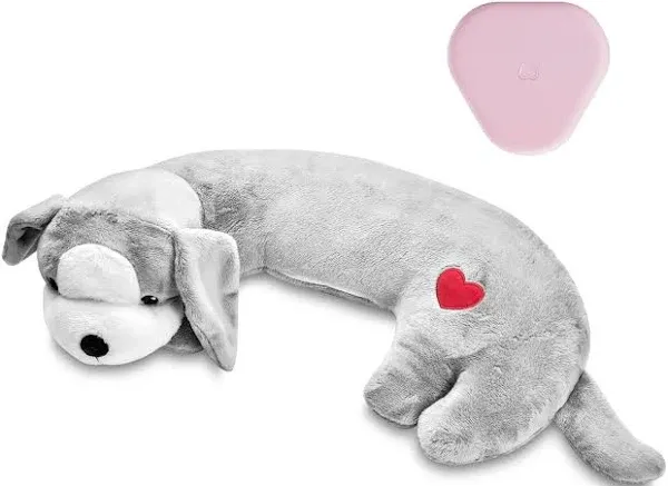 Moropaky Heartbeat Toy Puppy Heartbeat Stuffed Animal Heartbeat Plush Toy for Puppy, Dog Heartbeat Toy for Pet Anxiety Relief Behavioral Sleep Aid