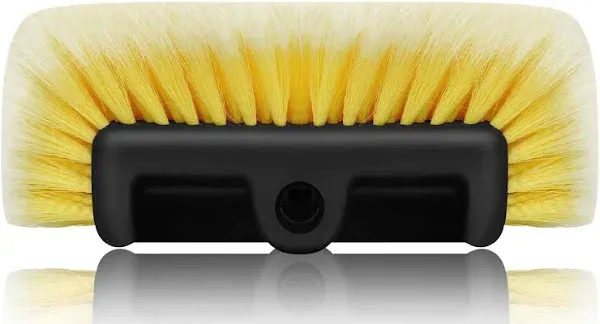 MOFEEZ 10" Car Wash Brush with Soft Detailing Bristle, Flow-Thru Dip Brush for Car Boat RV Camper Truck Washing