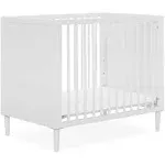 Dream On Me Lucas Mini Modern Crib with Rounded Spindles, White