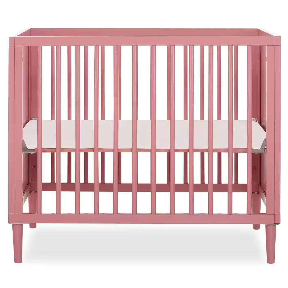 Dream On Me Lucas Mini Modern Crib with Rounded Spindles