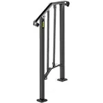 VEVOR Iron Handrails for 1 or 2 Steps Outdoor Stair Railing Black