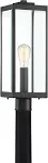 Quoizel WVR9007EK Westover Modern Industrial Clear Seedy Glass Large Outdoor Post Lantern, 1-Light 150 Watt, 21" H x 7" W, Earth Black