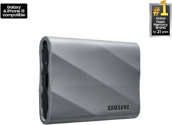 SAMSUNG T9 Portable SSD 1TB, USB 3.2 Gen 2x2 External Solid State Drive, Seq. Read Speeds Up to 2,000MB/s for Gaming, Students and Professionals, MU-PG1T0B/AM, Black