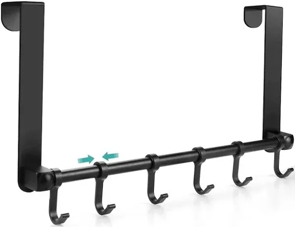 Over The Door Hooks Hanger, Moving 6-Hooks,Over Door Towel Rack,Door Coat Han...