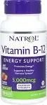 Natrol Vitamin B12 5000 Mcg Energy Support Tablets, Strawberry (100 ct)