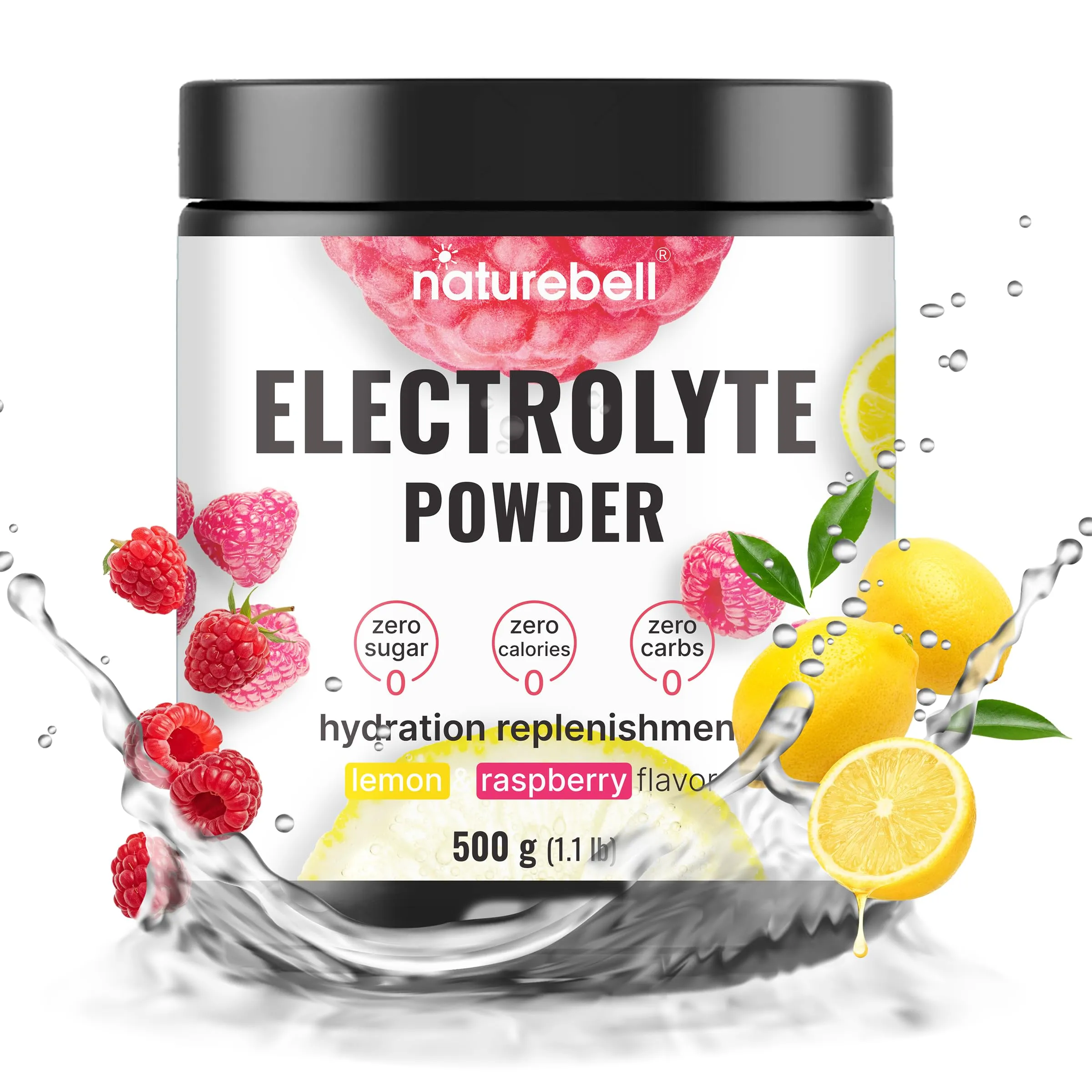 NatureBell Electrolytes Powder Raspberry Lemonade Flavor