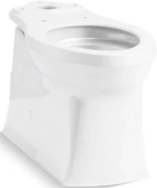 Corbelle Tall Elongated Toilet Bowl with Skirted trapway, White