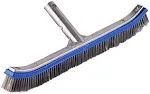 Lalapool Heavy Duty 18" Aluminum Stainless Steel Wire Bristle Swimming Pool Scrub Brush