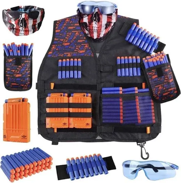 Uwantme Kids Tactical Vest Kit for Nerf Guns N-Strike Elite Series