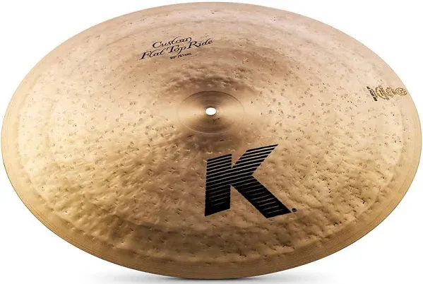 Zildjian K0882 20" K Custom Series Flat Top Ride Drumset Cast Bronze Cymbal With ZKEY