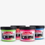 Speedball Glo 'N Dark and Fluorescent Screen Printing Ink, Set of 4, 4 oz