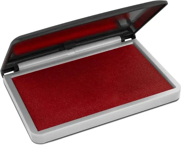 MaxMark Large Crimson Red Stamp Pad - 2-3/4" by 4-1/4" - Premium Quality Felt Pad