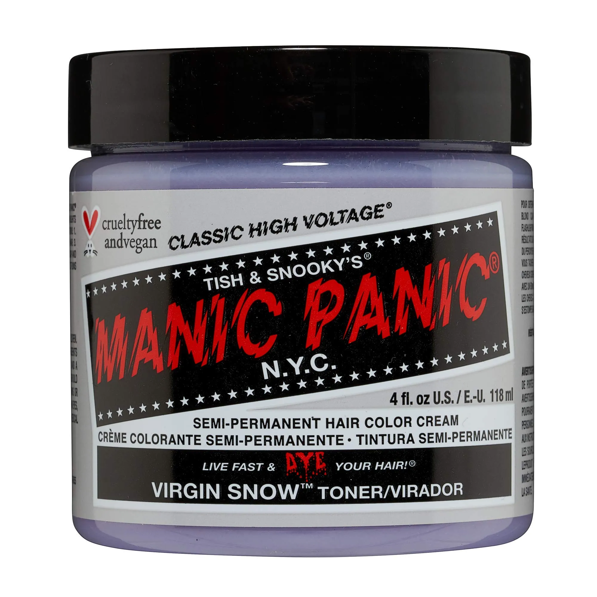 Tish & Snooky's Manic Panic Semi-Permanent Hair Color Cream, Virgin Snow White - 4 oz jar