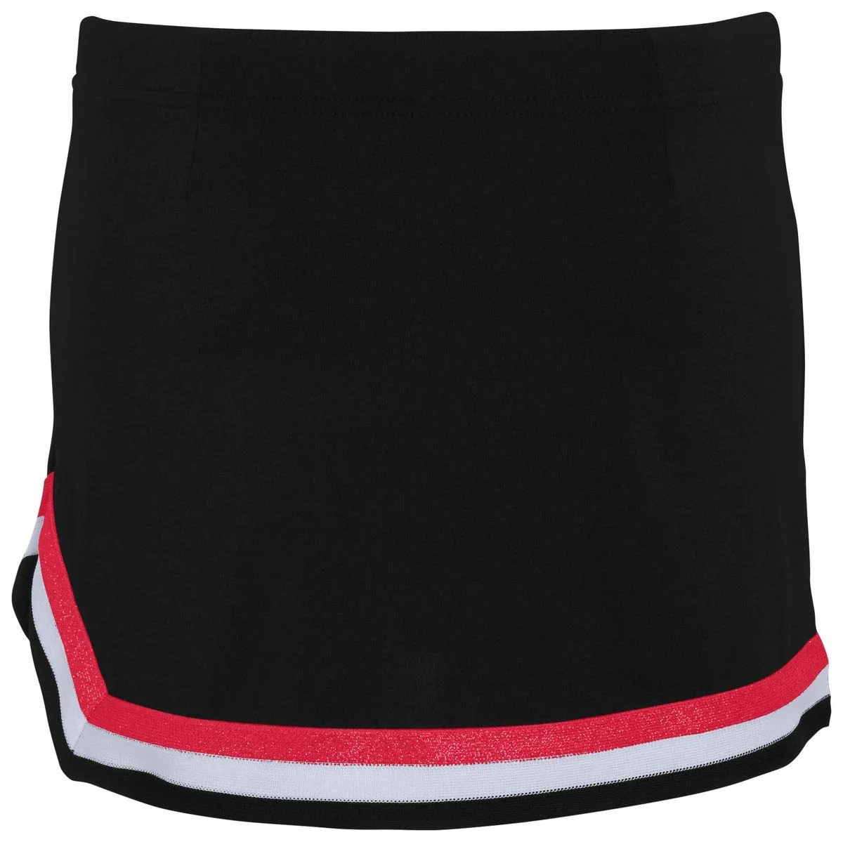 Augusta 9146 Girls Pike Skirt - Black/White/Metallic Silver - M