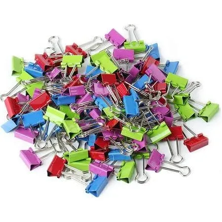 - Colored Binder Clips, 0.75”, 100 Pack, Small Binder Clips, Mini Binder Clips, 