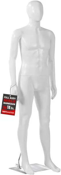 TopMaster Male Form Mannequin - Versatile 360° Design, Easy Assemble, Full Bo...