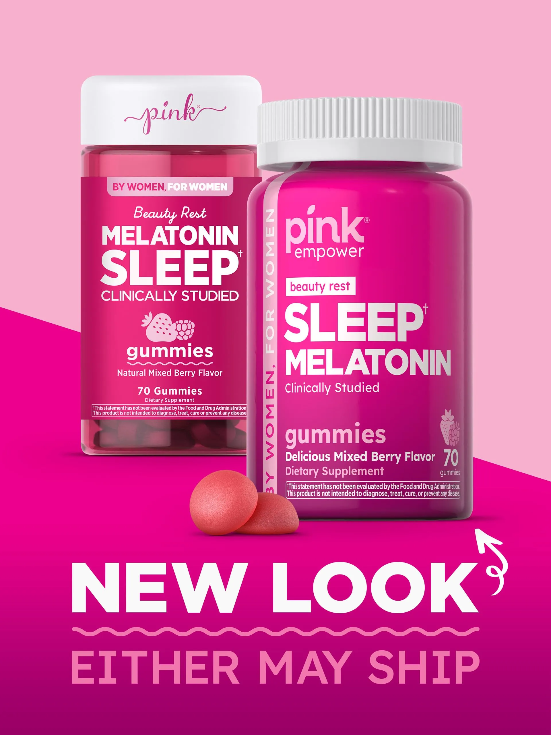 Sleep Melatonin Gummies, Natural Mixed Berry, 70 Gummies