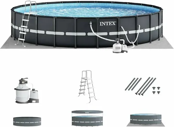 Intex - 14' x 42" Ultra XTR Frame Above Ground Swimming Pool Set w/ Pump