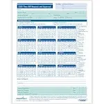 ComplyRight 2025 Time Off Request and Approval Calendar (Pack of 50)