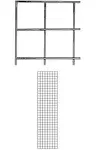 SSWBasics Chrome Finish Grid Wall Panels - 3" on Center, Black, 2x8 Wire Grid Board and Panel - Durable Wire Grid Panel for Retail and Home Displays