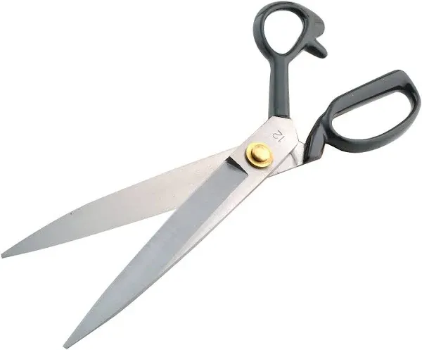 eZthings® 12" Upholstery Shears Heavy Duty Scissors For Cutting Arts and Craft Fabrics, Carpets (12 Inch Leather Cutting)