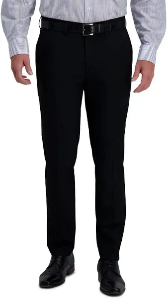 Haggar Men's Slim Fit 4 Way Stretch Flat Front Dress Pants