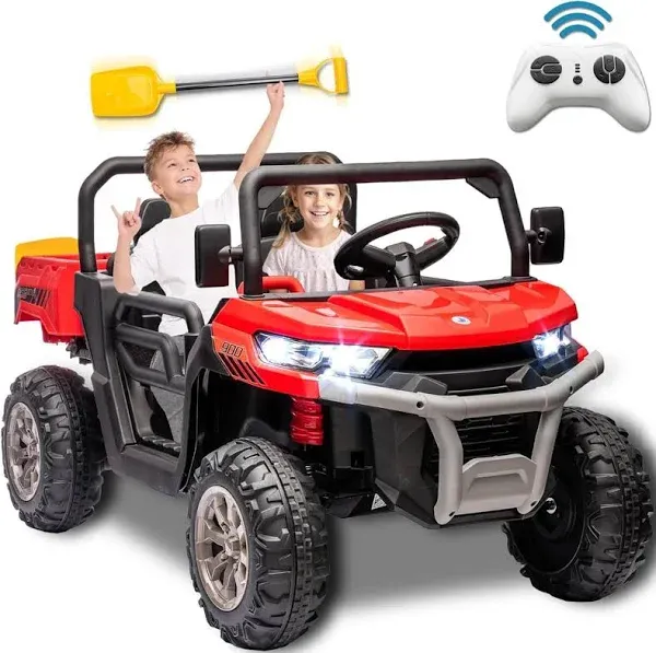 24V Battery Kids Ride On Car UTV Truck w/Dump Bed 4 Wheel 2-Speed Remote Control