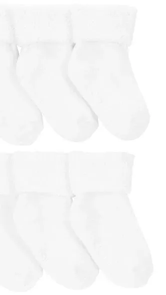 Carter's Baby Girl Folded Cuff Socks (6 Pack)