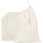 10 Pcs 10x12 Inches Reusable Muslin Bags with Drawstrings Cotton Sachet Bags for Jewelry Party Favors