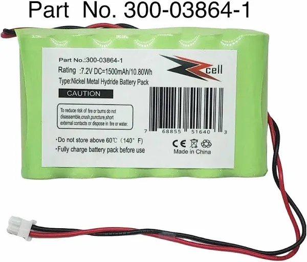 Battery For ADEMCO, ADI, ADT Alarm L3000Lynx Plus, WALYNX-RCHB-SC (2 Prong)