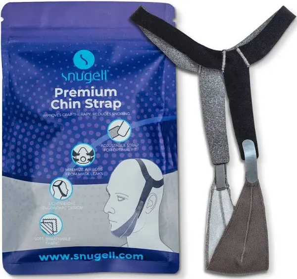 Premium Chin Strap for CPAP Users by Snugell - Adjustable Strap - Prevents Mouth from Opening - Improves CPAP Theraphy - Reduces Snoring