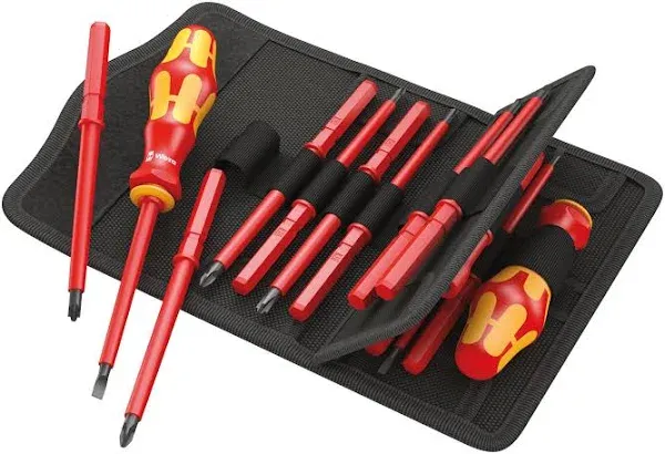 Wera Kraftform Kompakt VDE 18 Insulated Screwdriver Blade Set 05347108001