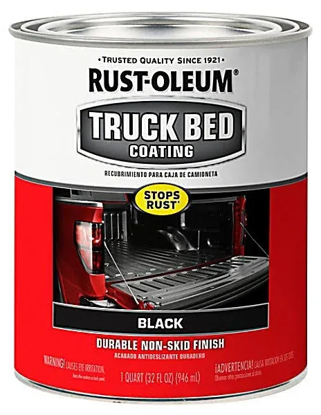 Rust-Oleum 248915 Truck Bed Coating, Black, 1qt.