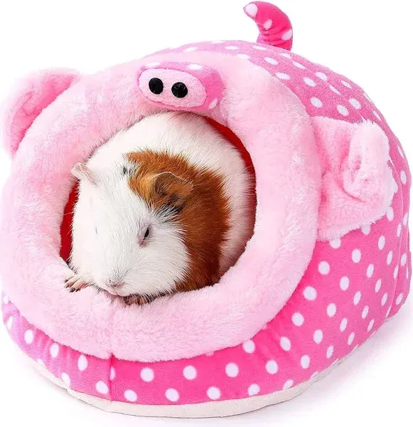 JanYoo Animal Bed Guinea Pig Accessories Cage Habitat Toy Hideout House Washable