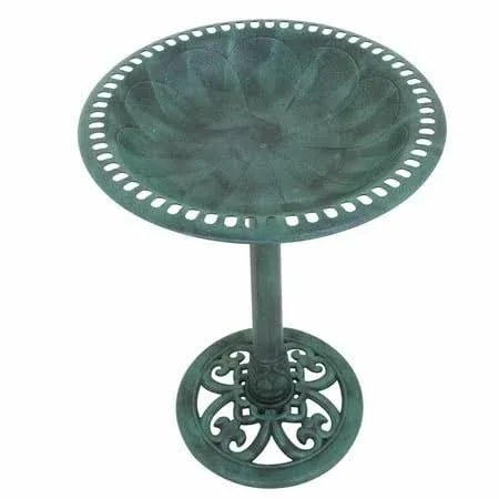 High Quality Pedestal Bird Bath Freestanding Antique Design Garden Backyard