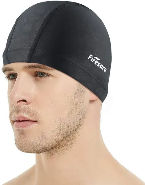 Fabric Swim Cap, High Elasticity Swimming Cap Keeps Hair Clean Breathable Fit...