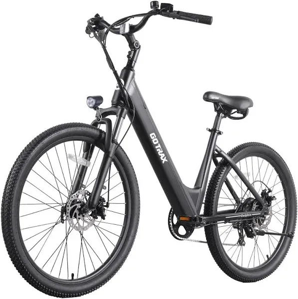 Gotrax Dolphin 26' Electric Bike, Max Range 30miles(pedal-assist1)&20mph Power by 350W, 5 Pedal-Assist Levels&front Suspension, 7-speed&b